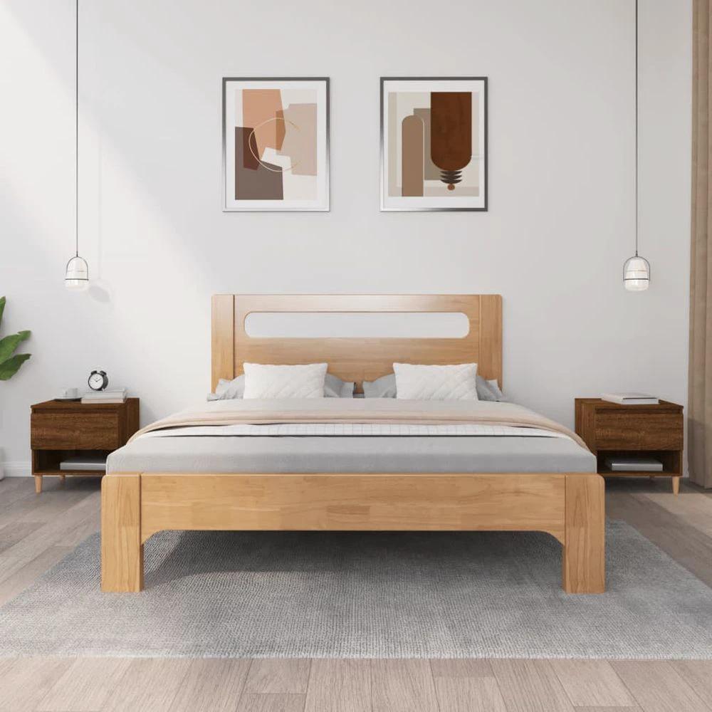 Bedside Table White 50x46x50 vidaXL Engineered Wood by vidaXL