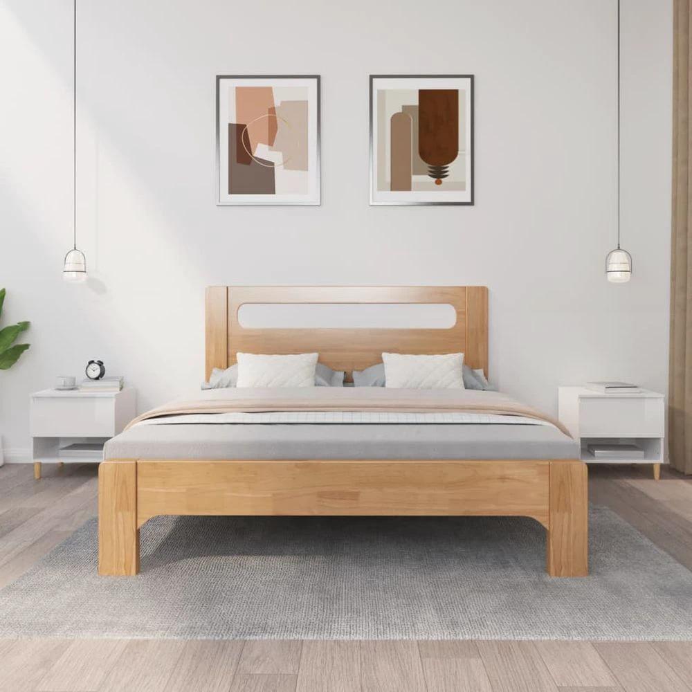 Bedside Table White 50x46x50 vidaXL Engineered Wood by vidaXL
