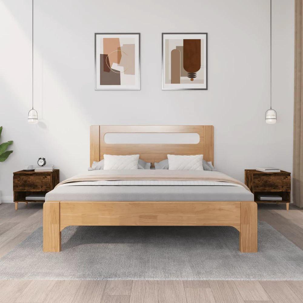 Bedside Table White 50x46x50 vidaXL Engineered Wood by vidaXL