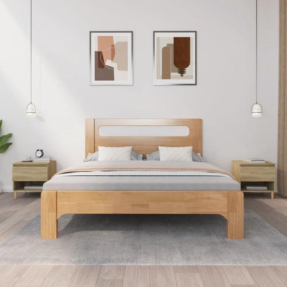 Bedside Table White 50x46x50 vidaXL Engineered Wood by vidaXL