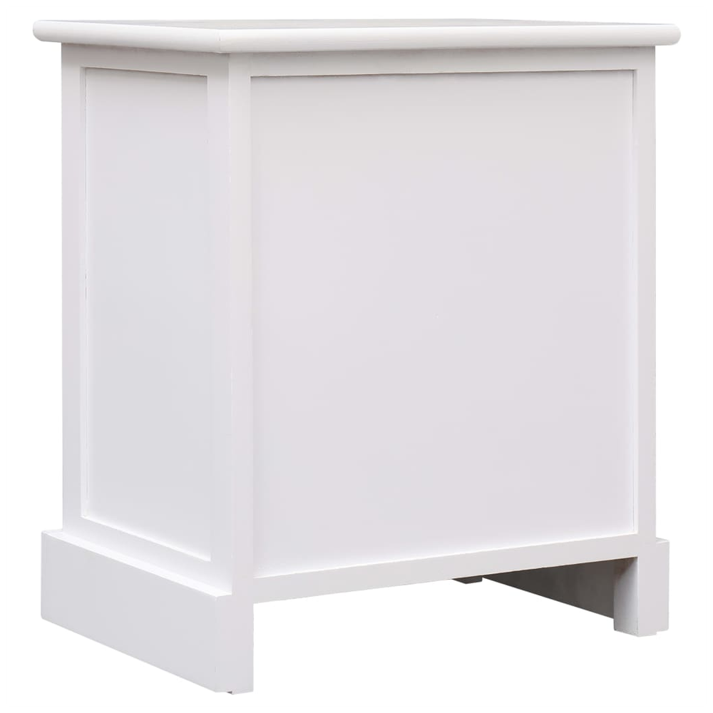 vidaXL Nightstand Grey 38x28x45 cm vidaXL Paulownia Wood - Nightstands Bedside Table