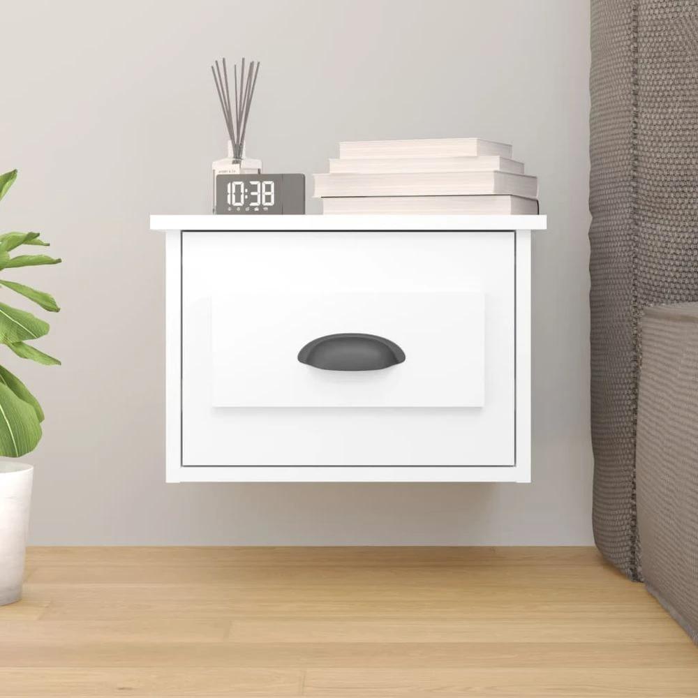 Wall-mounted Bedside Cabinet White 41.5x36x28cm by vidaXL