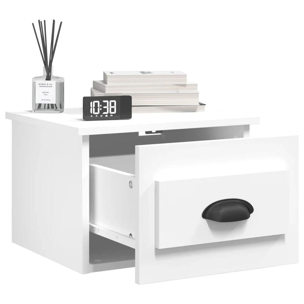 Wall-mounted Bedside Cabinet White 41.5x36x28cm by vidaXL