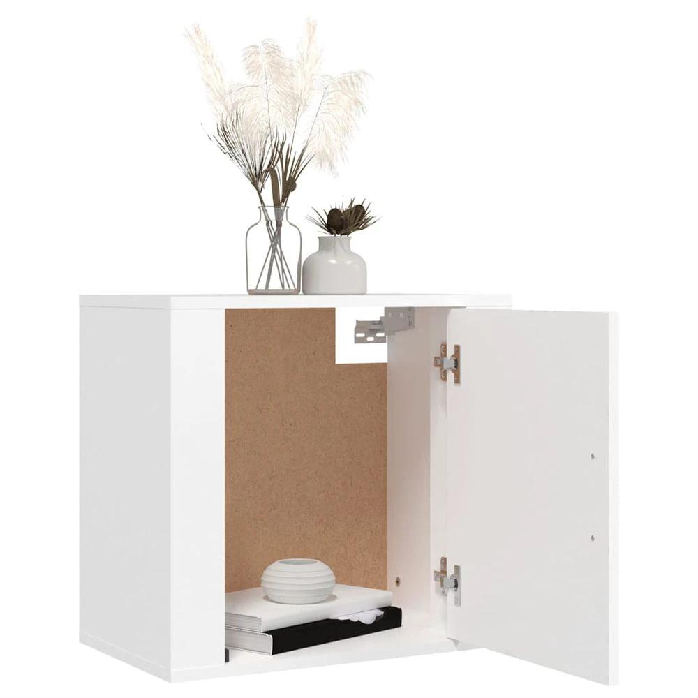 vidaXL Wall-mounted Bedside Cabinet White 50x30x47 cm - Nightstands Bedside Table