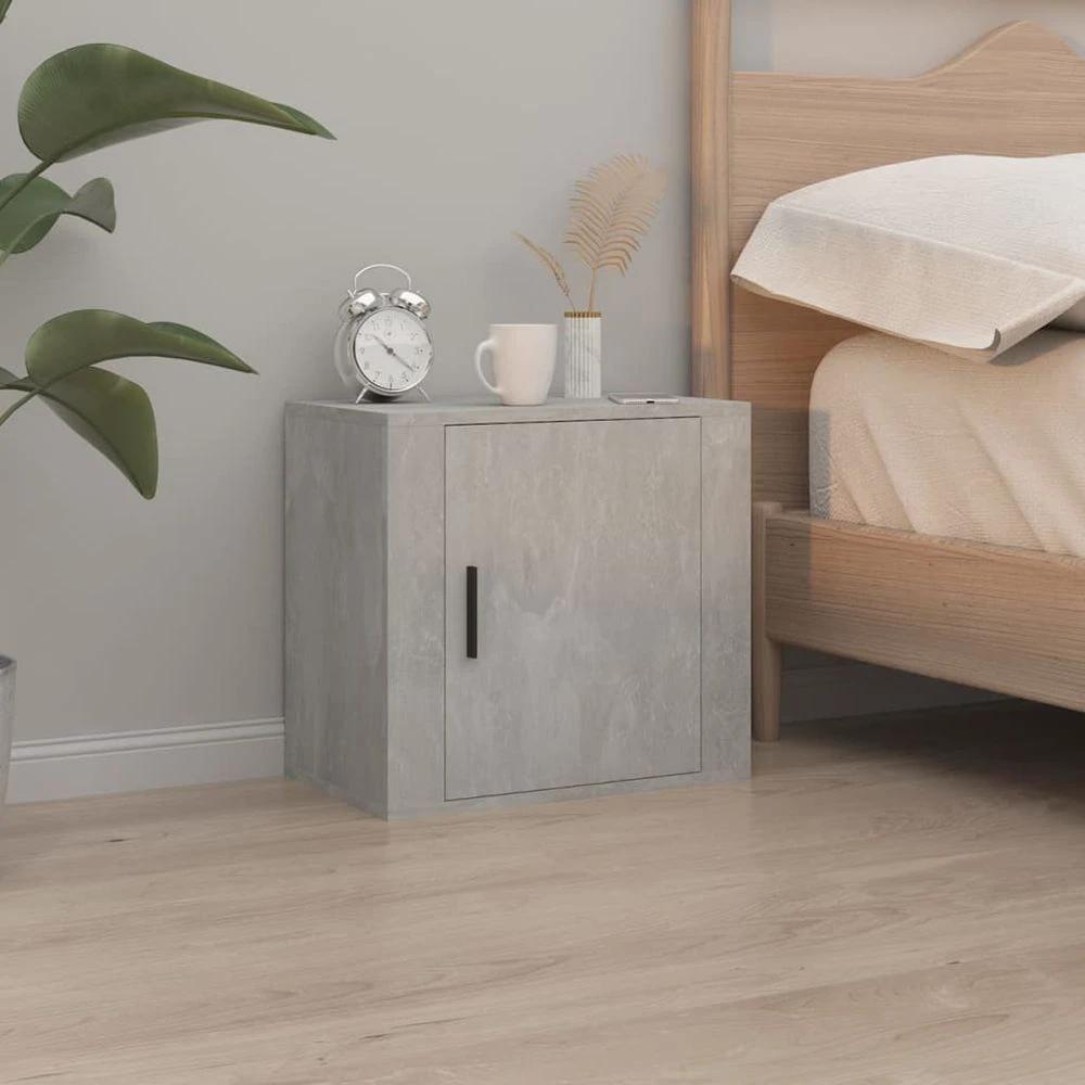 vidaXL Wall-mounted Bedside Cabinet White 50x30x47 cm - Nightstands Bedside Table