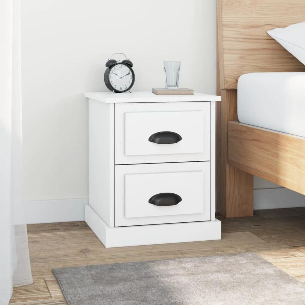 vidaXL Bedside Cabinet White 39x39x47.5 cm vidaXL Engineered Wood - Nightstands Bedside Table