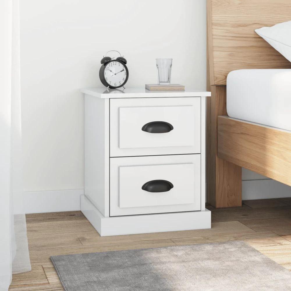 vidaXL Bedside Cabinet White 39x39x47.5 cm vidaXL Engineered Wood - Nightstands Bedside Table