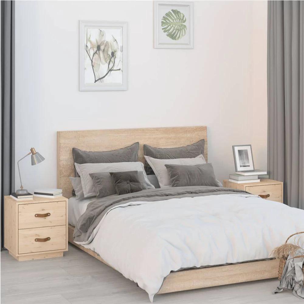 Bedside Cabinets 2 pcs 40x34x45 cm vidaXL Solid Wood Pine by vidaXL