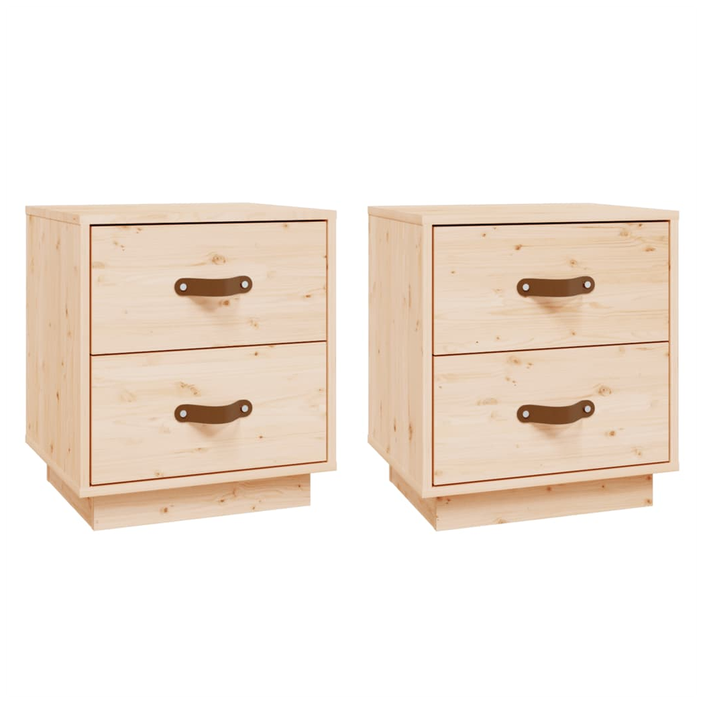 Bedside Cabinets 2 pcs 40x34x45 cm vidaXL Solid Wood Pine by vidaXL