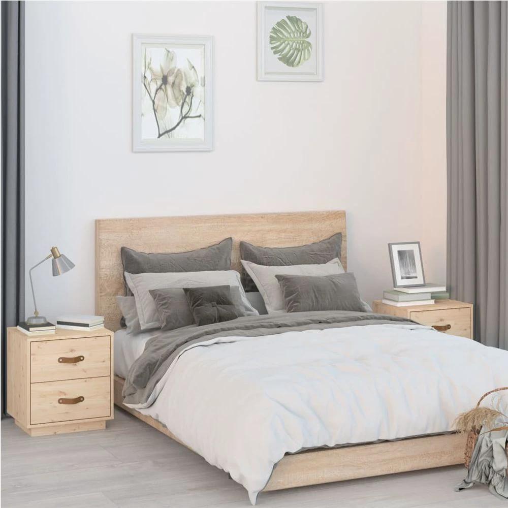 Bedside Cabinets 2 pcs 40x34x45 cm vidaXL Solid Wood Pine by vidaXL