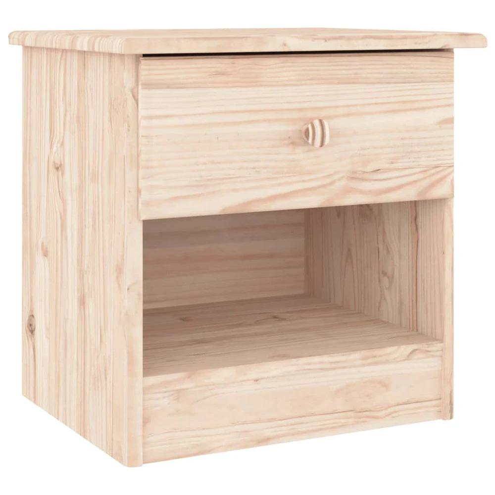 vidaXL Bedside Cabinet ALTA 41x35x41 cm vidaXL Solid Wood Pine - Nightstands Bedside Table
