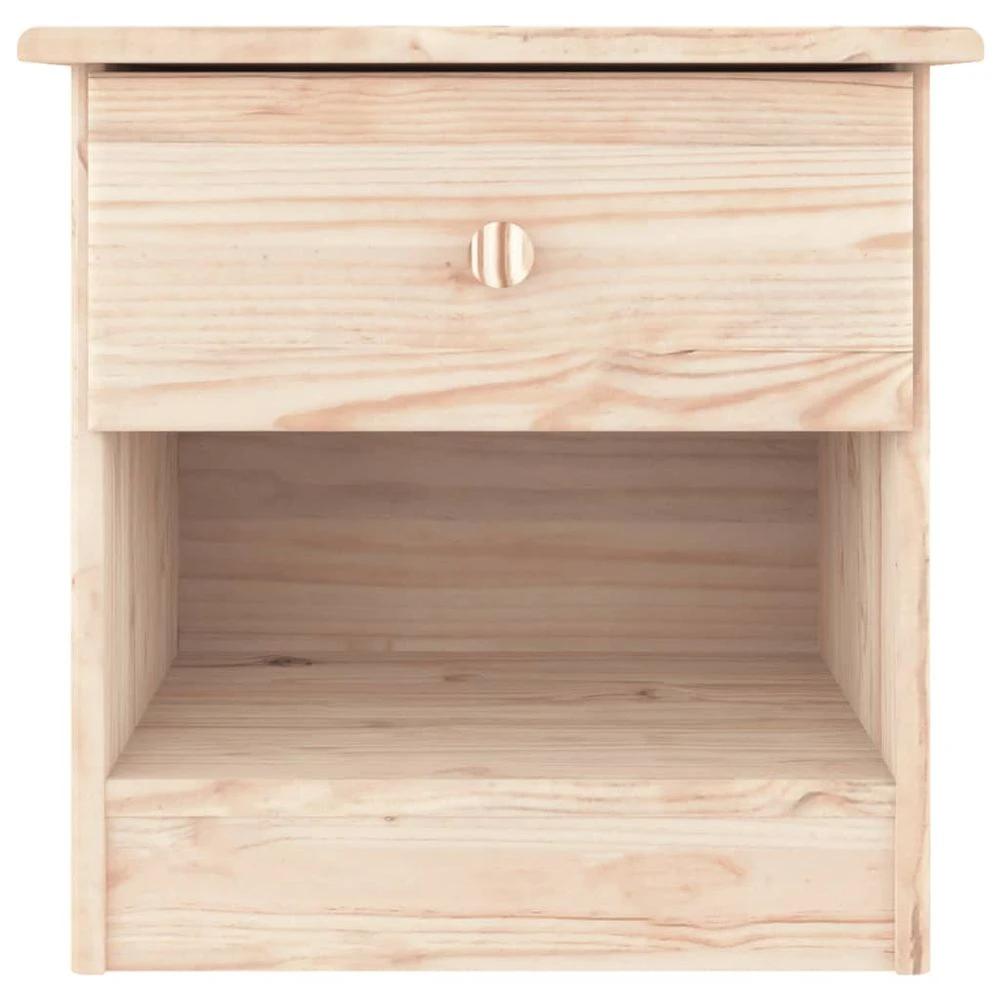 vidaXL Bedside Cabinet ALTA 41x35x41 cm vidaXL Solid Wood Pine - Nightstands Bedside Table