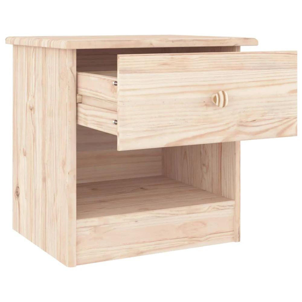 vidaXL Bedside Cabinet ALTA 41x35x41 cm vidaXL Solid Wood Pine - Nightstands Bedside Table
