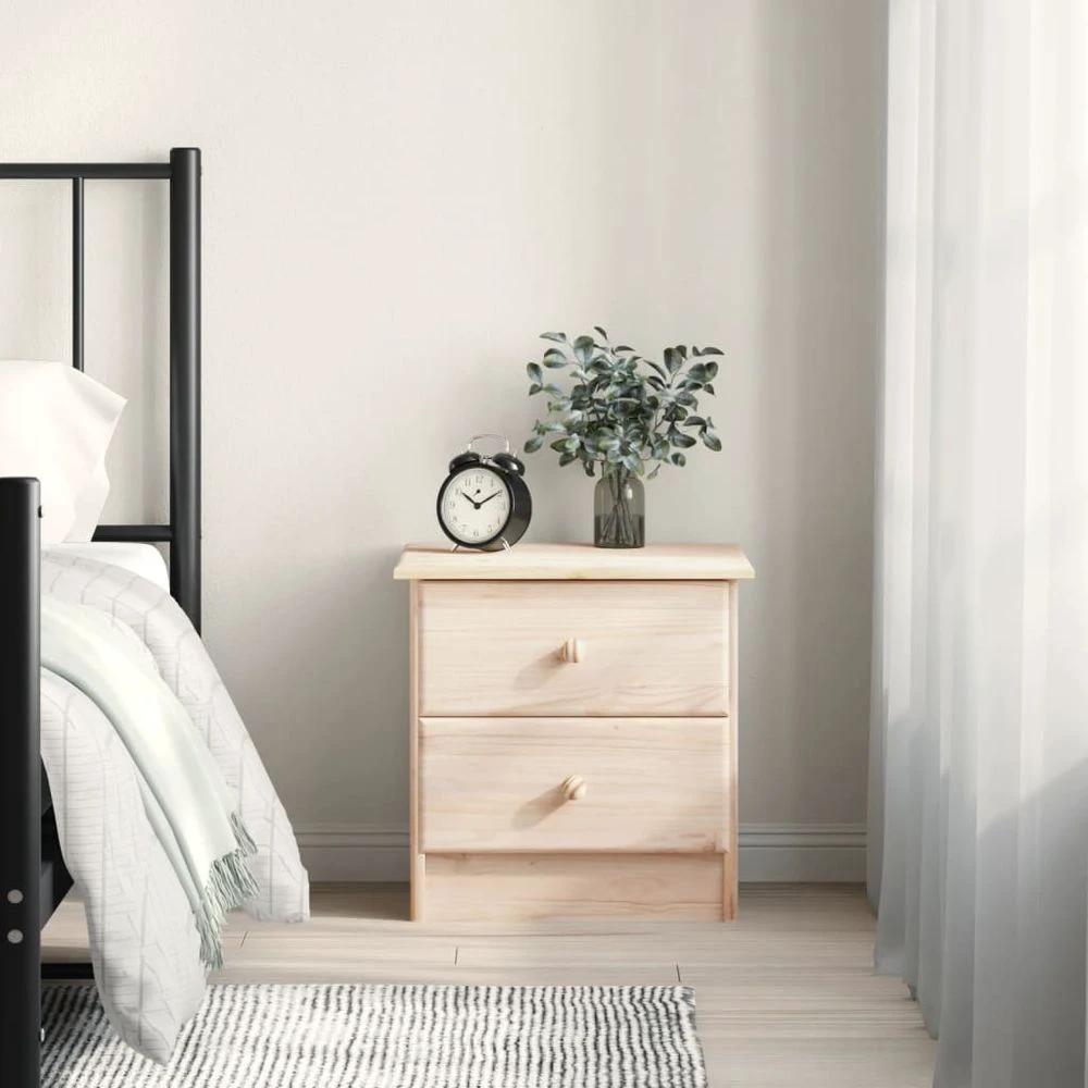 vidaXL Bedside Cabinet ALTA 41x35x41 cm vidaXL Solid Wood Pine - Nightstands Bedside Table