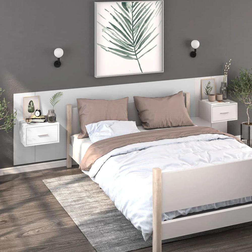 Wall-mounted Bedside Cabinet Smoked Oak by vidaXL