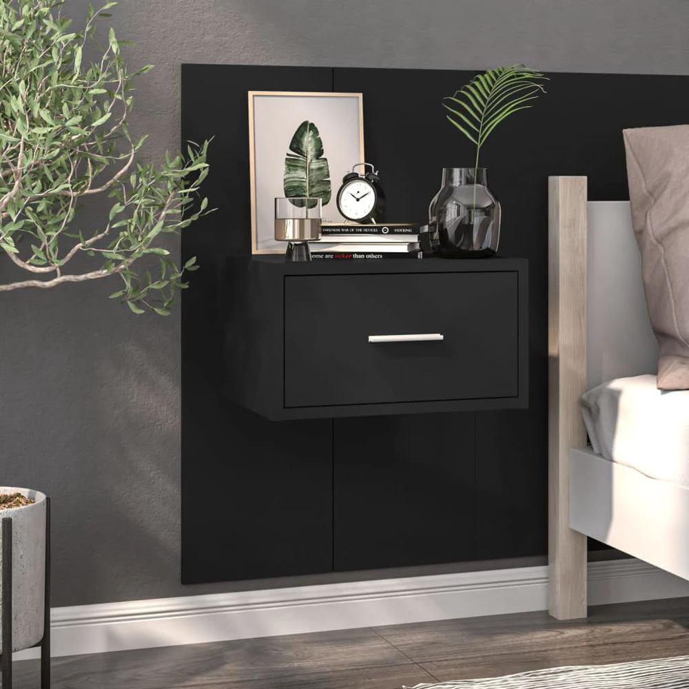 Wall-mounted Bedside Cabinet Smoked Oak by vidaXL
