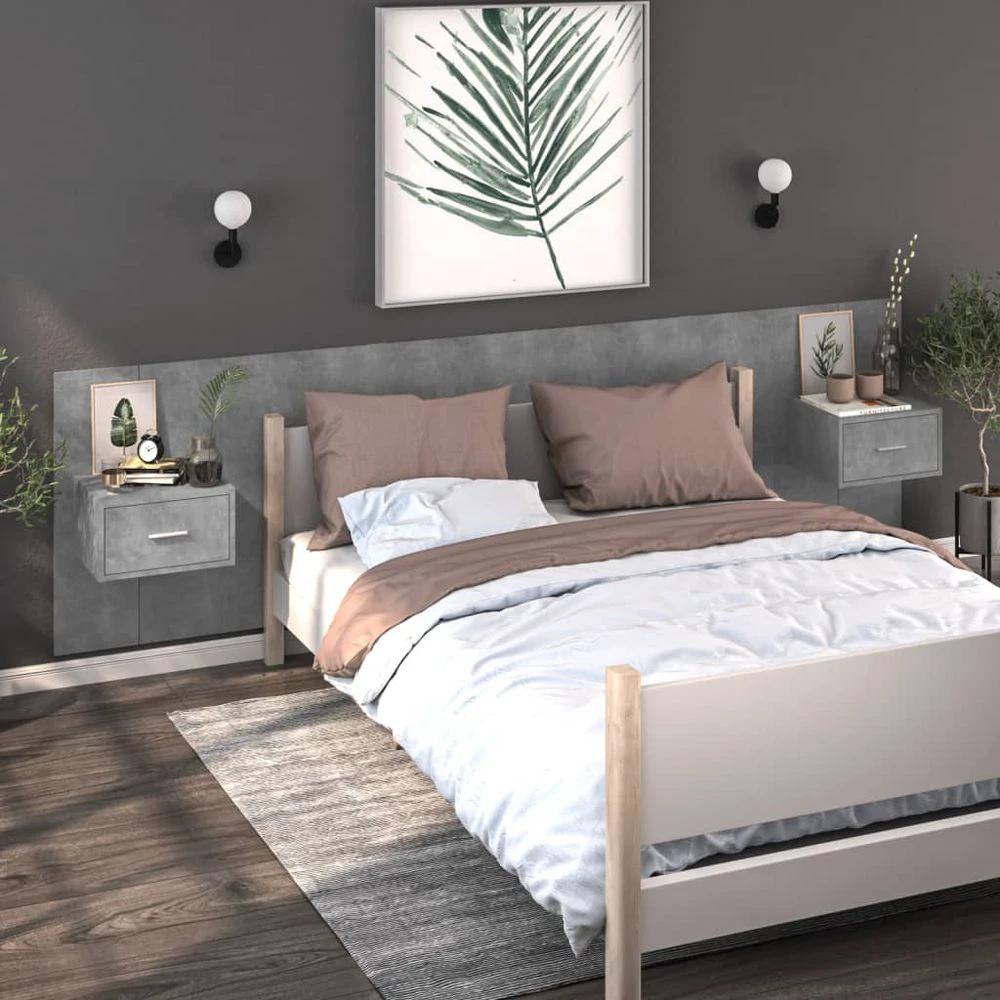 Wall-mounted Bedside Cabinet Smoked Oak by vidaXL