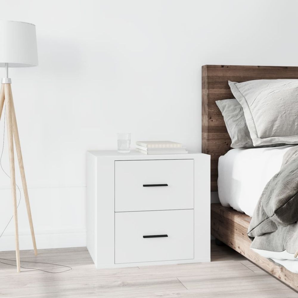 Bedside Cabinet White 50x39x47 cm vidaXL by vidaXL