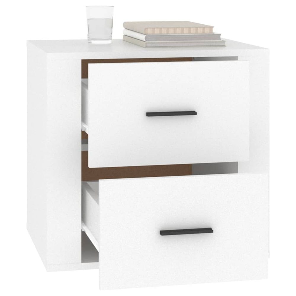 vidaXL Bedside Cabinet White 50x39x47 cm vidaXL - Nightstands Bedside Table