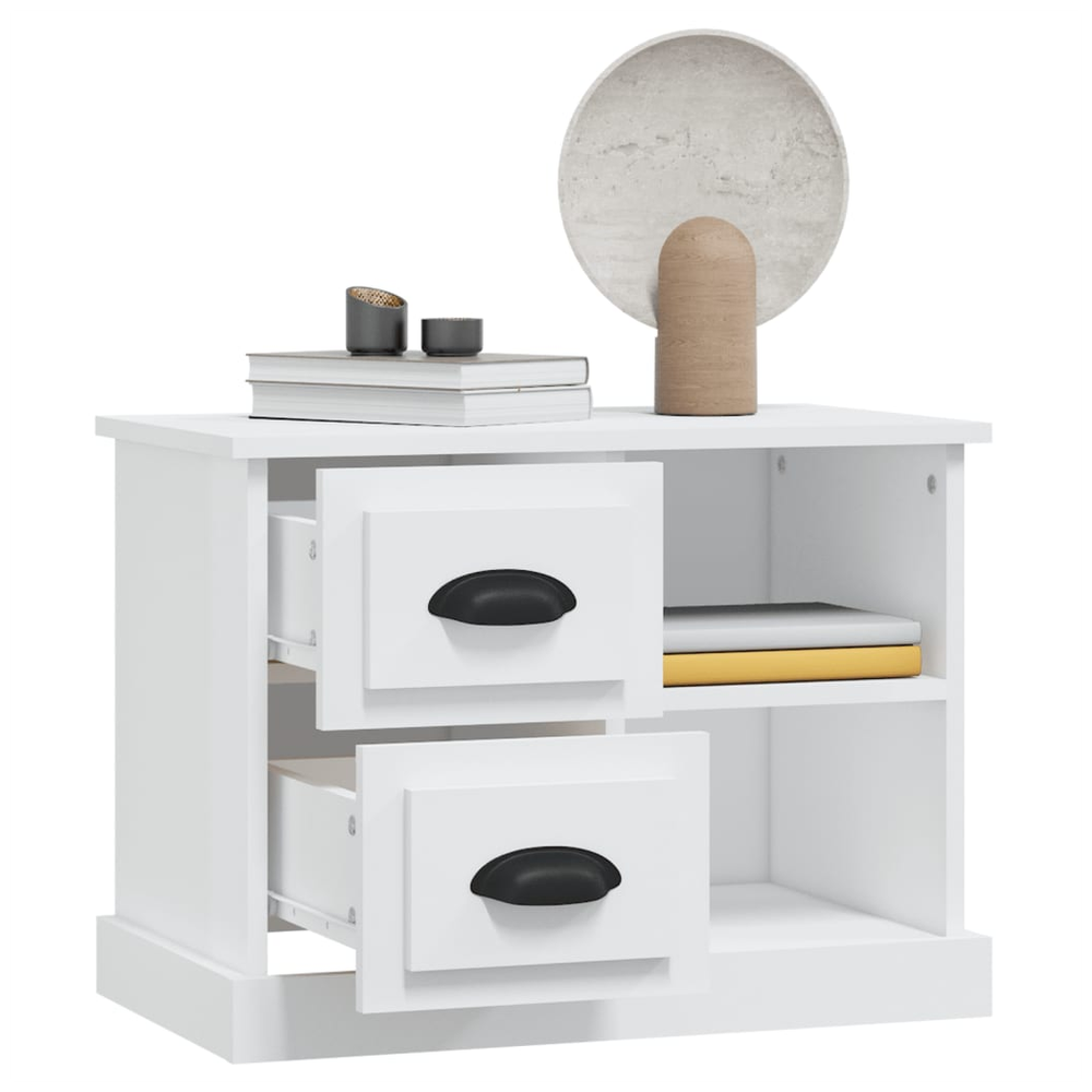 Bedside Cabinet White 60x35.5x45 cm vidaXL by vidaXL