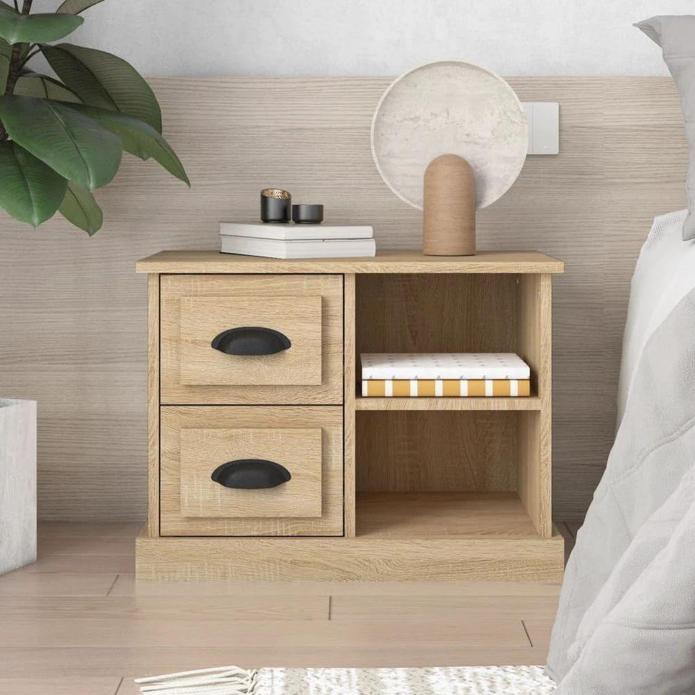 Bedside Cabinet White 60x35.5x45 cm vidaXL by vidaXL