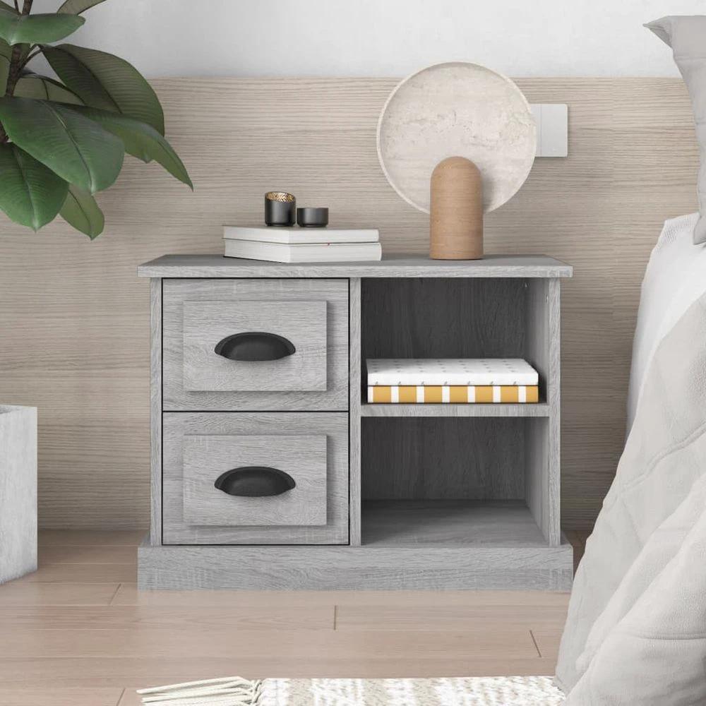 vidaXL Bedside Cabinet White 60x35.5x45 cm vidaXL - Nightstands Bedside Table