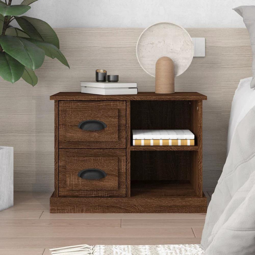 vidaXL Bedside Cabinet White 60x35.5x45 cm vidaXL - Nightstands Bedside Table