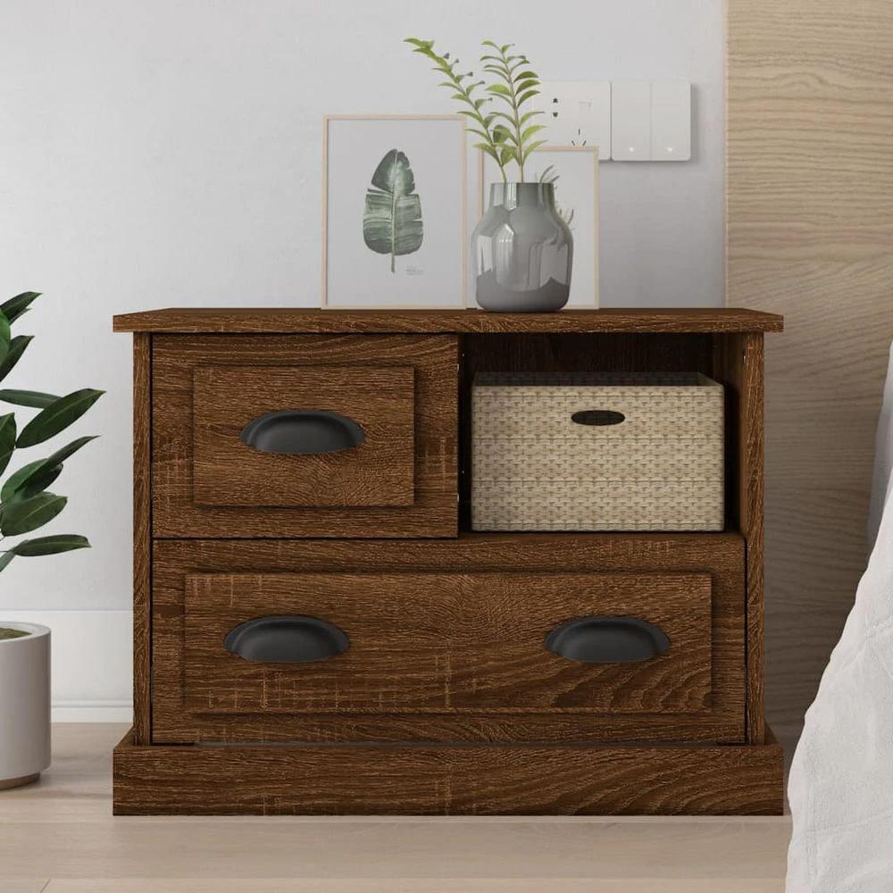 Bedside Cabinet White 60x39x45 cm vidaXL by vidaXL