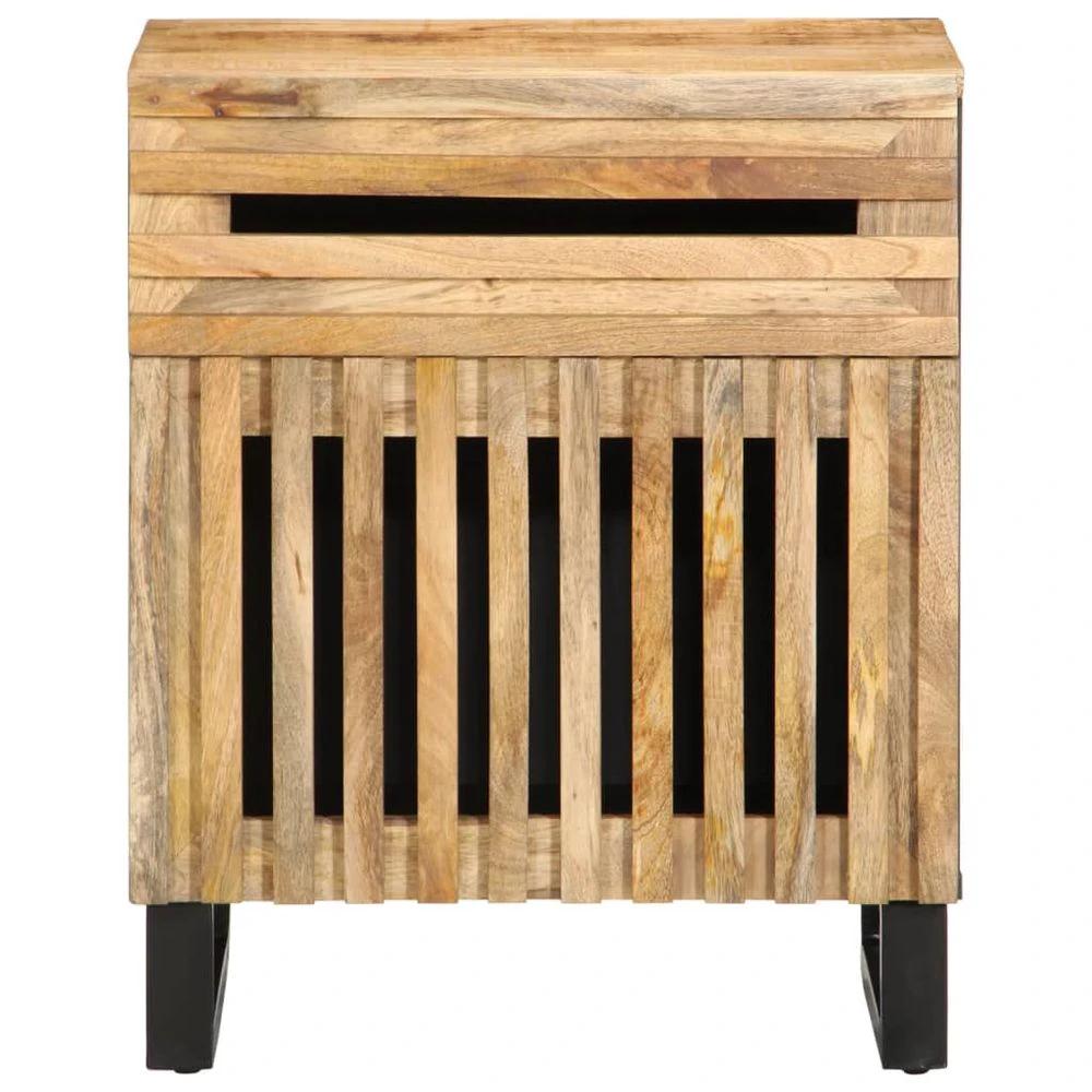 Bedside Cabinet 50x34x60 cm vidaXL Solid Wood Rough Mango by vidaXL