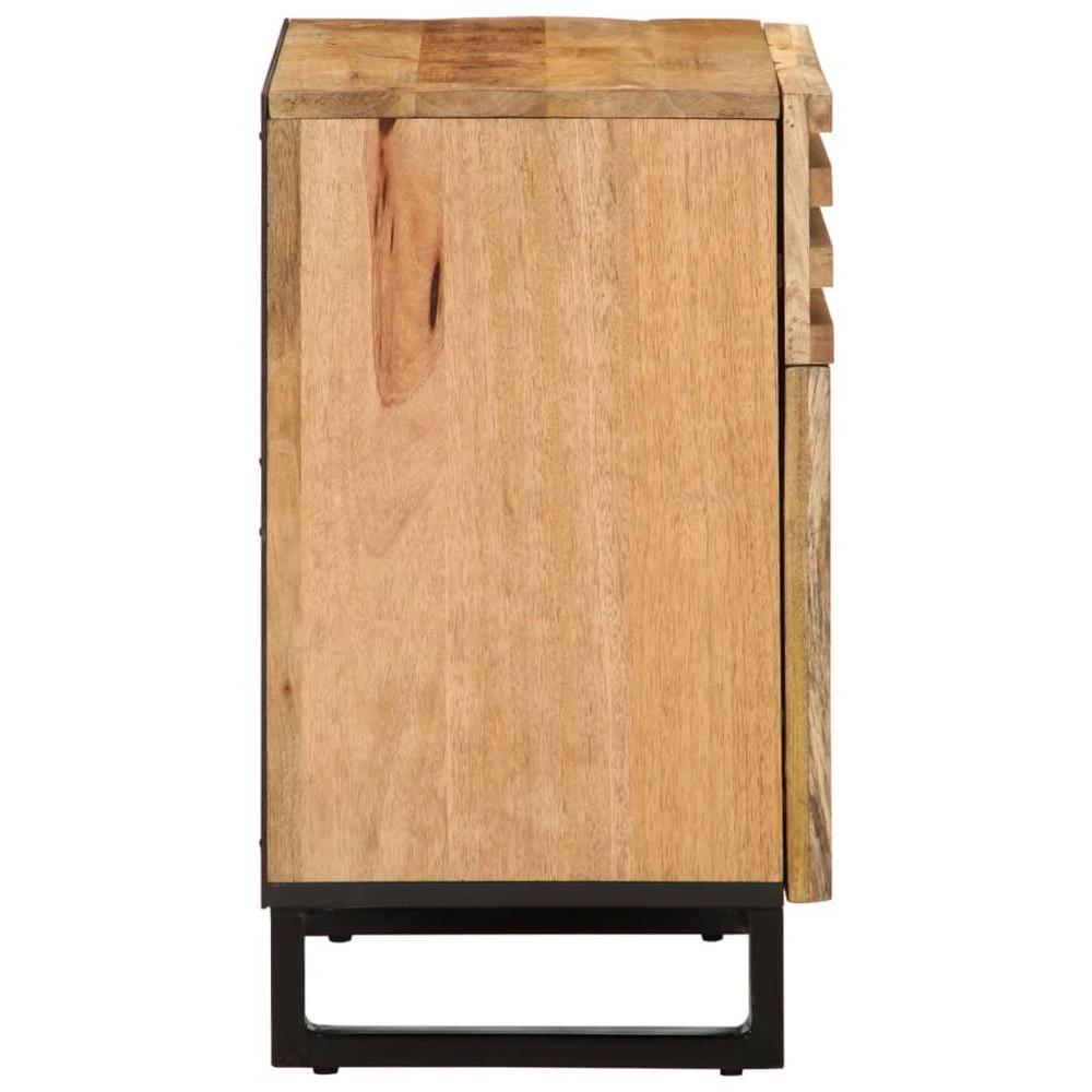 Bedside Cabinet 50x34x60 cm vidaXL Solid Wood Rough Mango by vidaXL