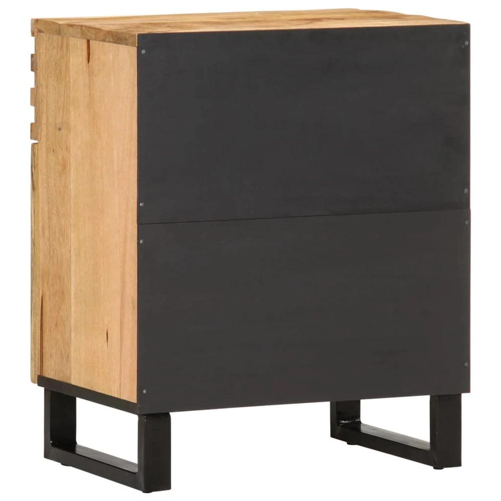 Bedside Cabinet 50x34x60 cm vidaXL Solid Wood Rough Mango by vidaXL