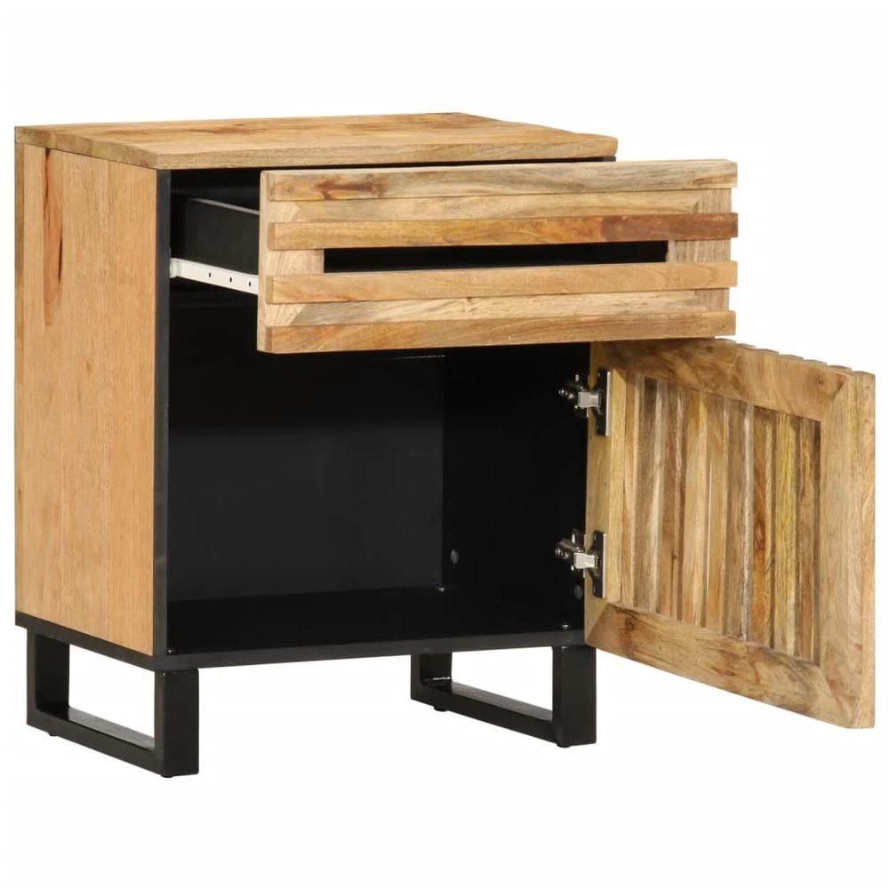 vidaXL Bedside Cabinet 50x34x60 cm vidaXL Solid Wood Rough Mango - Nightstands Bedside Table