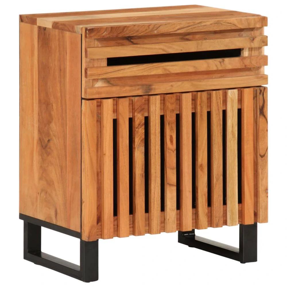 vidaXL Bedside Cabinet 50x34x60 cm vidaXL Solid Wood Rough Mango - Nightstands Bedside Table