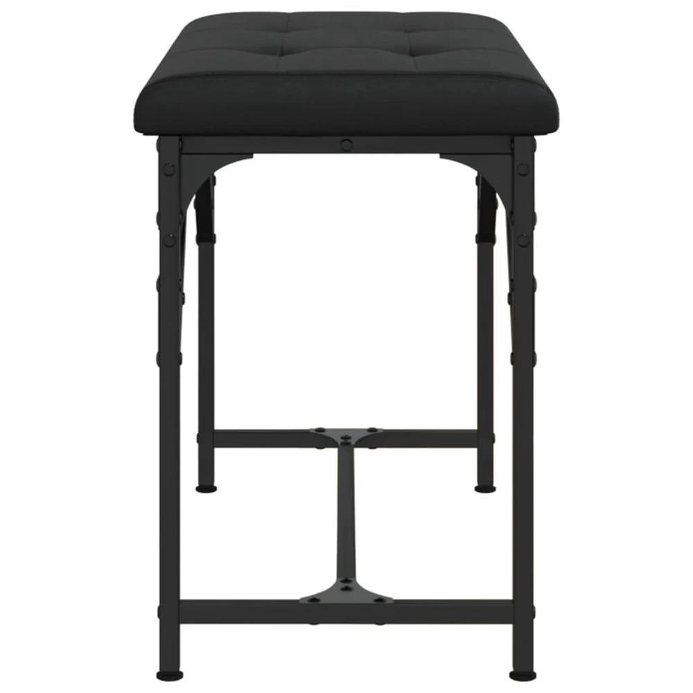 vidaXL Dining Bench Black 62x32x45 cm vidaXL Steel and Faux Leather - Uncategorized Bench