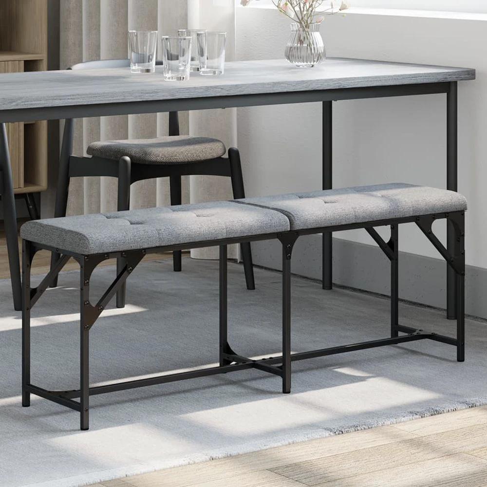 vidaXL Dining Bench Black 62x32x45 cm vidaXL Steel and Faux Leather - Uncategorized Bench