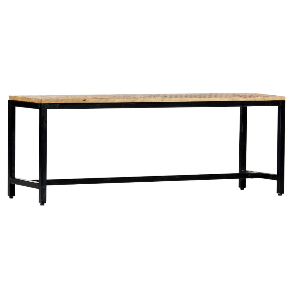 Dining Bench 120 cm vidaXL Solid Rough Mango Wood by vidaXL