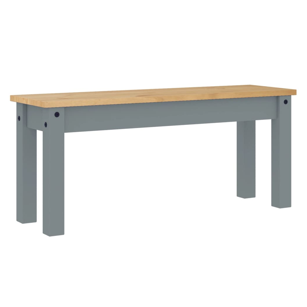 vidaXL Dining Bench Panama Grey 105x30x45 cm vidaXL Solid Wood Pine - Uncategorized Bench