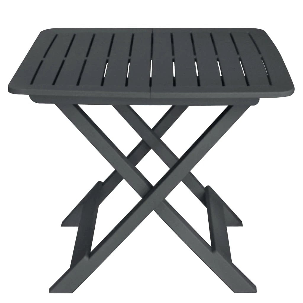 vidaXL 3 Piece Folding Bistro Set Plastic Anthracite by vidaXL
