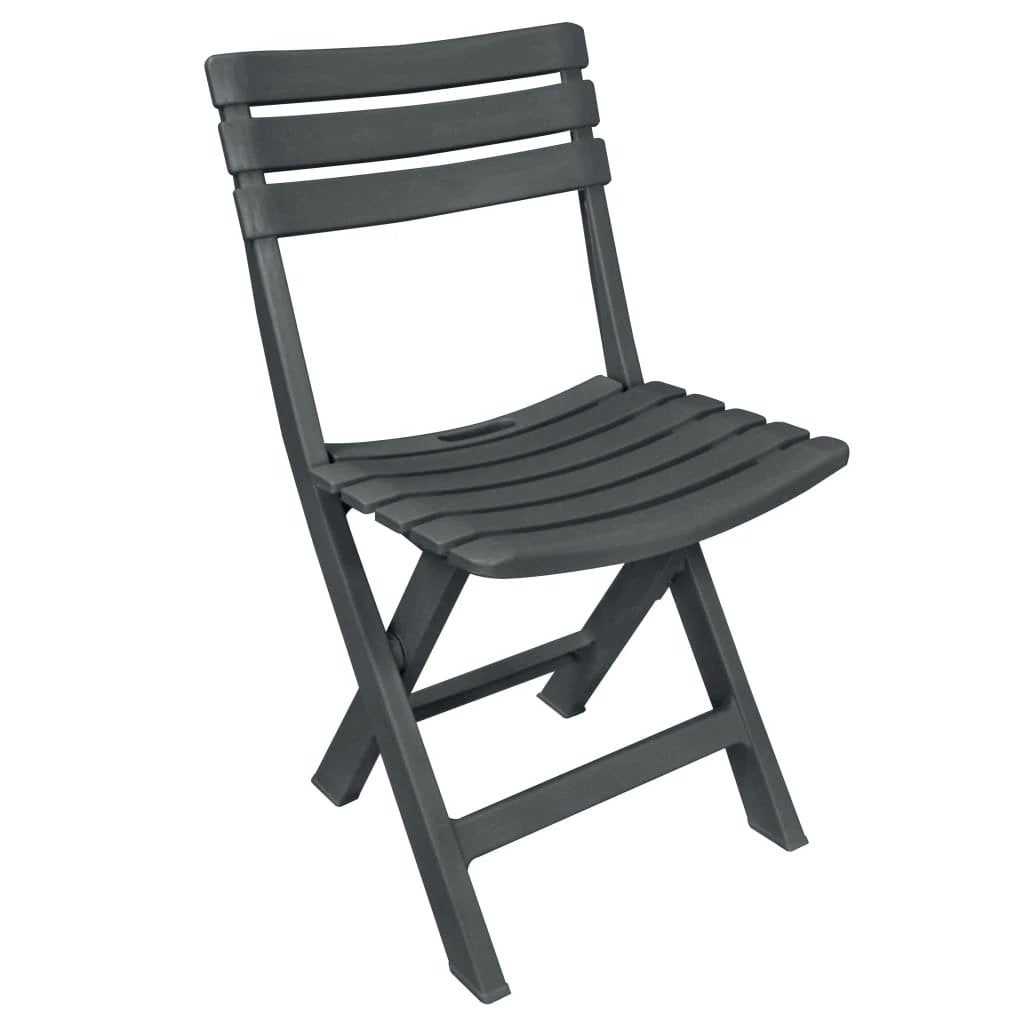 vidaXL 3 Piece Folding Bistro Set Plastic Anthracite by vidaXL
