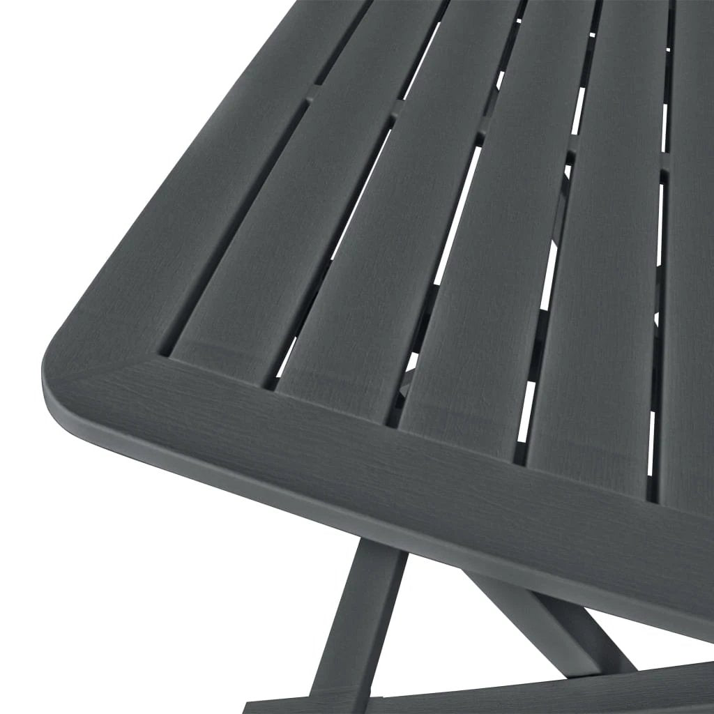 vidaXL 3 Piece Folding Bistro Set Plastic Anthracite by vidaXL