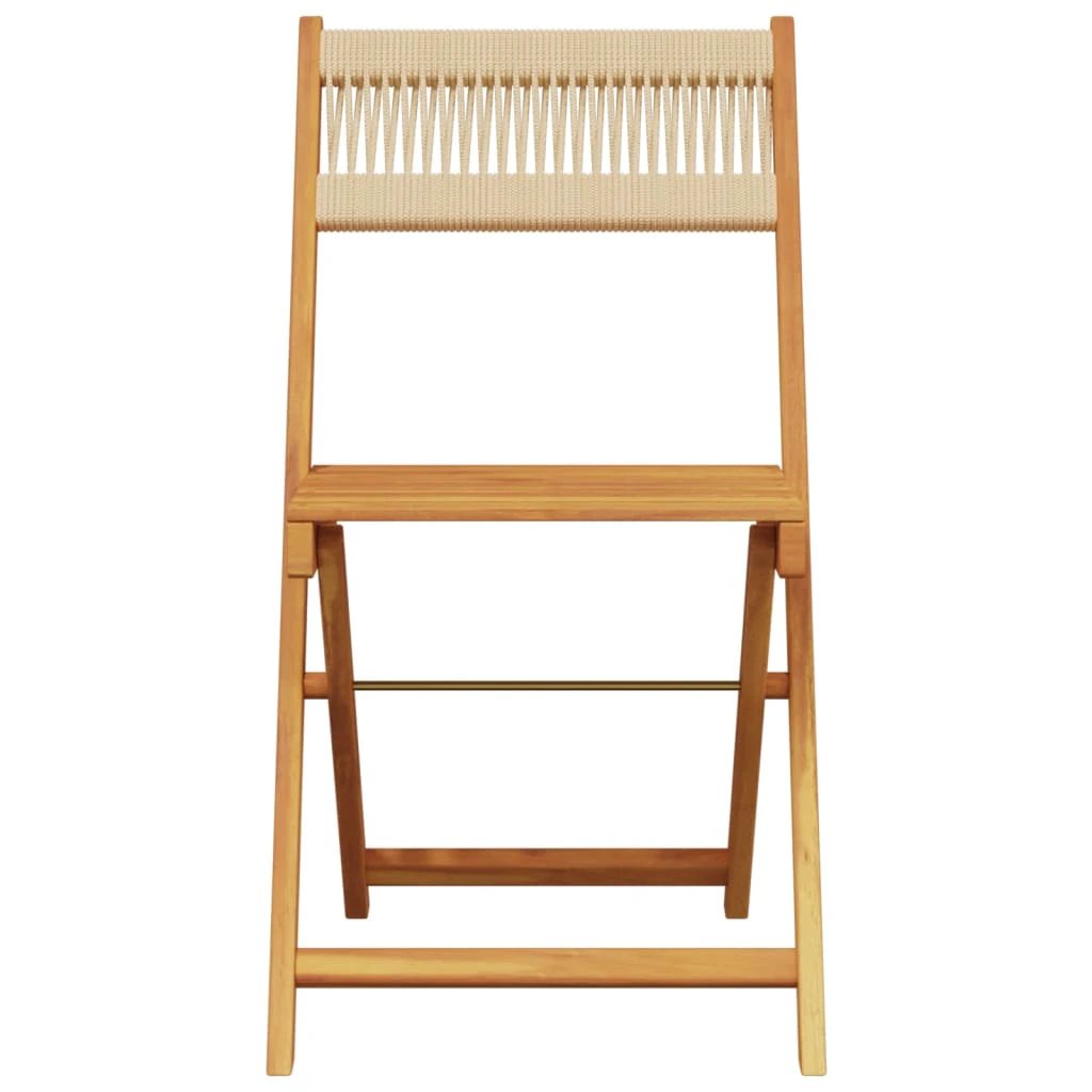 vidaXL Bistro Chairs 2 pcs Black Solid Wood Acacia and Polypropylene by vidaXL