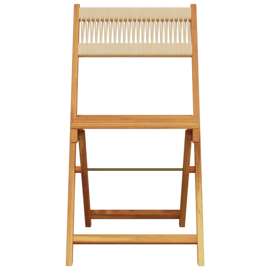 vidaXL Bistro Chairs 2 pcs Black Solid Wood Acacia and Polypropylene - Bistro Sets