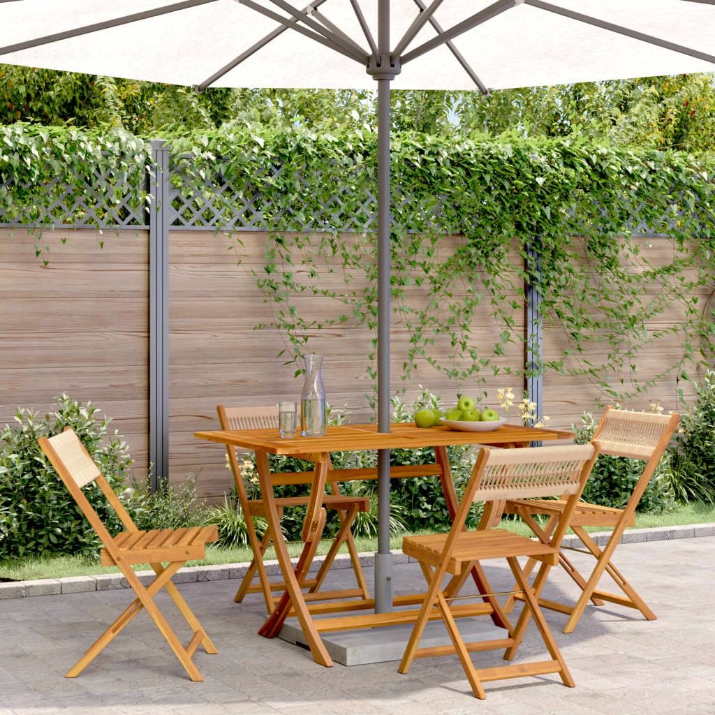 vidaXL Bistro Chairs 2 pcs Black Solid Wood Acacia and Polypropylene - Bistro Sets