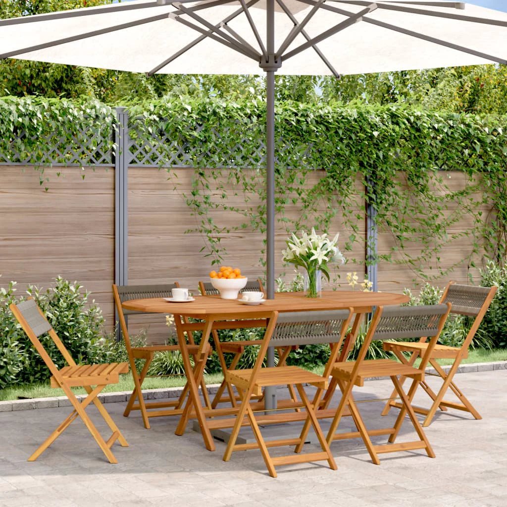 vidaXL Bistro Chairs 2 pcs Black Solid Wood Acacia and Polypropylene by vidaXL
