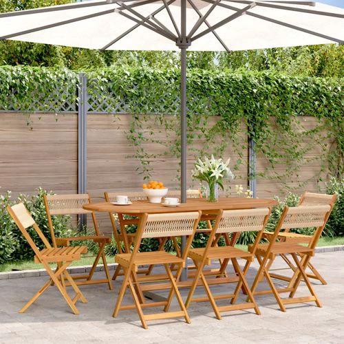 vidaXL Bistro Chairs 2 pcs Black Solid Wood Acacia and Polypropylene by vidaXL