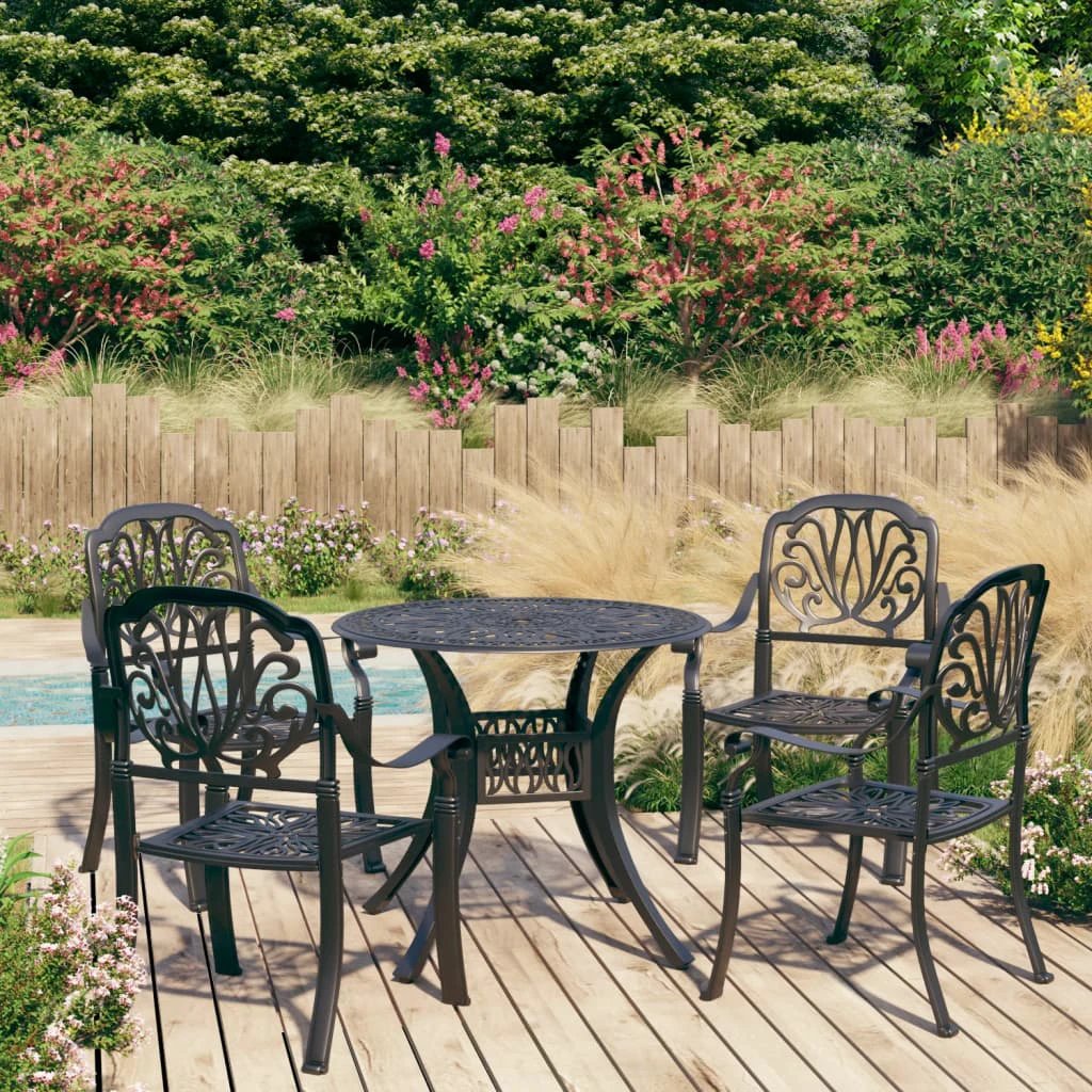 vidaXL 3 Piece Bistro Set Cast Aluminium Bronze by vidaXL