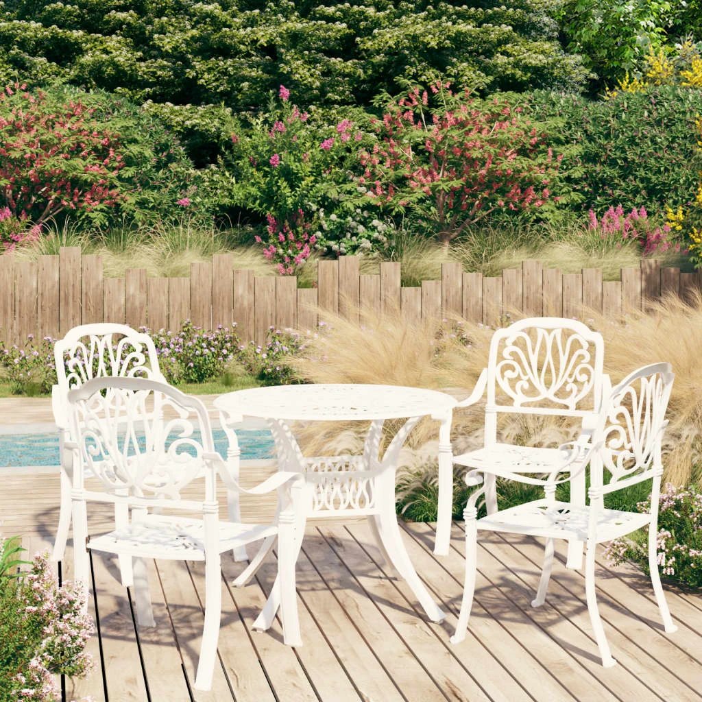 vidaXL vidaXL 3 Piece Bistro Set Cast Aluminium Bronze - Bistro Sets