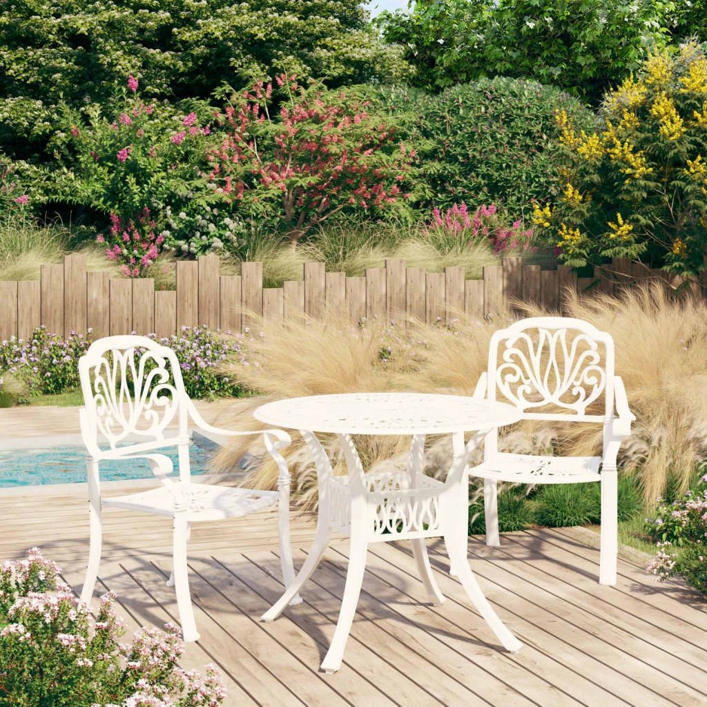 vidaXL 3 Piece Bistro Set Cast Aluminium Bronze by vidaXL