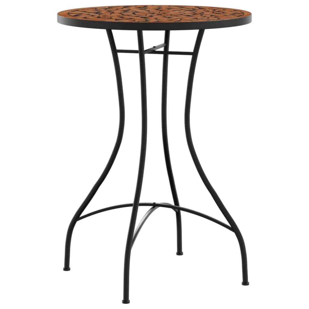 vidaXL Mosaic Bistro Table Terracotta 60 cm Ceramic - Bistro Sets