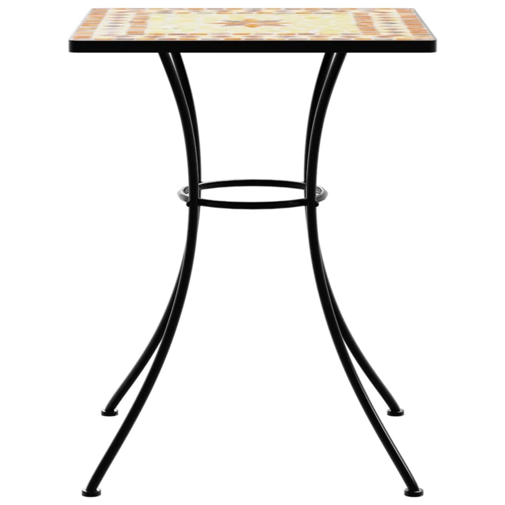 vidaXL Mosaic Bistro Table Terracotta 60 cm Ceramic - Bistro Sets